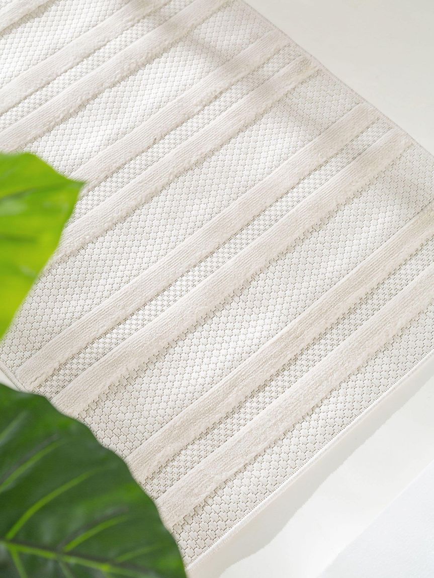 In- & Outdoor Teppich Bonte Läufer 75x220 cm Creame
