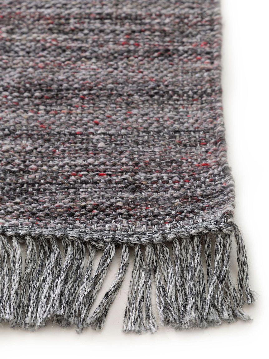 Teppich aus recyceltem Material Damian Grau / Rot
