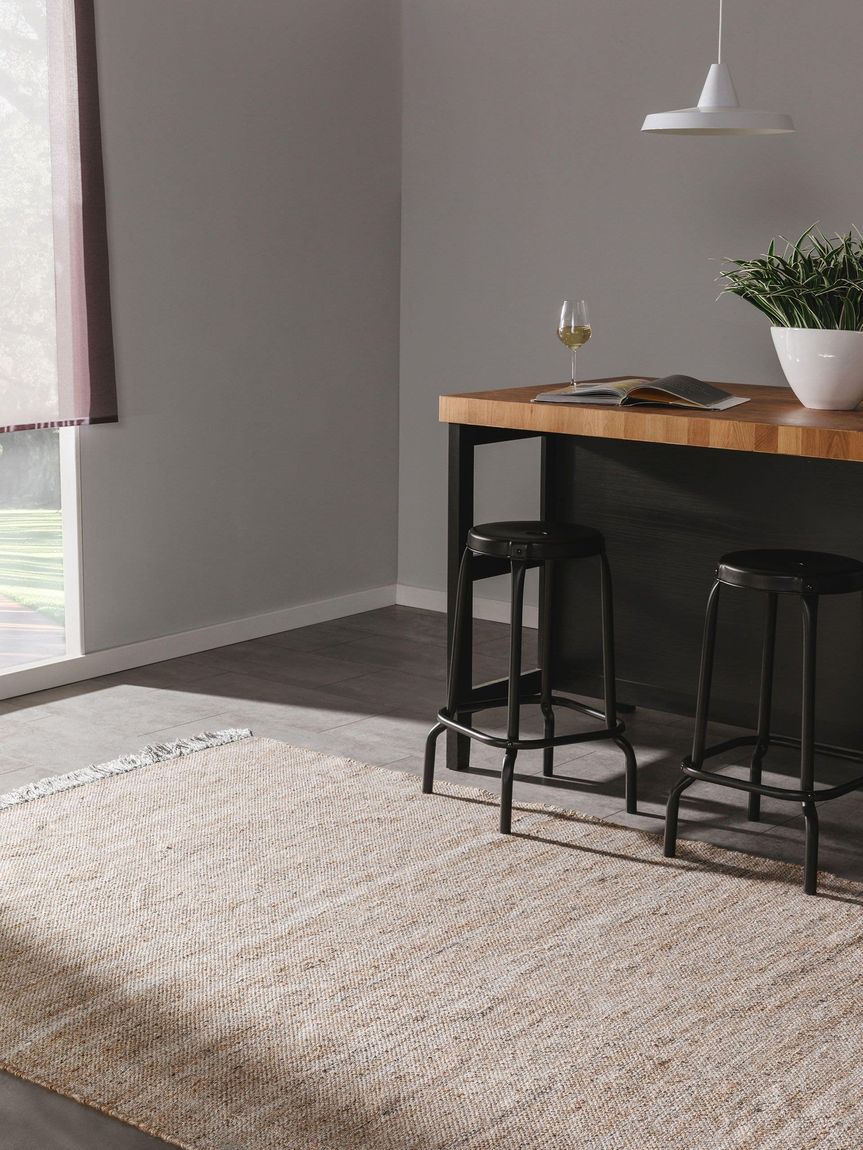 Teppich aus recyceltem Material Damian Beige