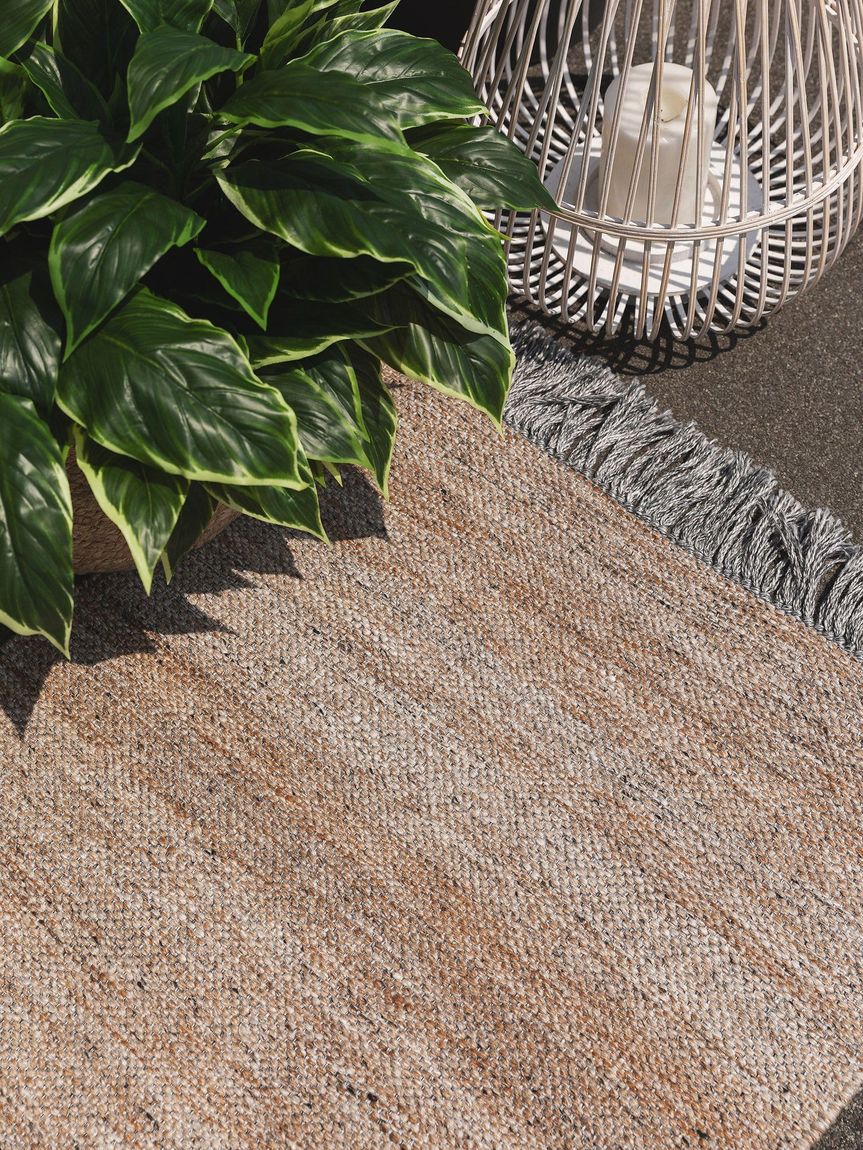 Teppich Läufer aus recyceltem Material Damian 70x200 cm Beige