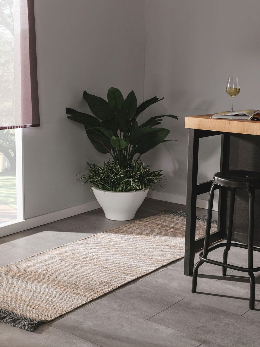 Teppich Läufer aus recyceltem Material Damian 70x200 cm Beige