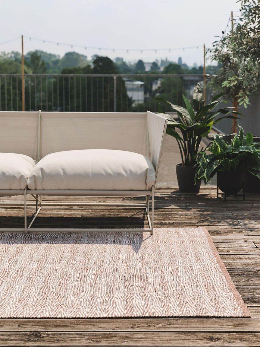 Teppich aus recyceltem Material Rio Terrakotta