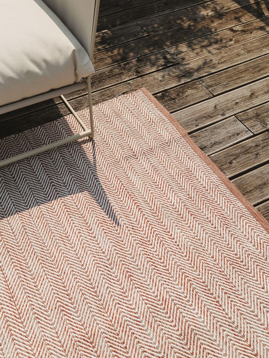 Teppich aus recyceltem Material Rio Terrakotta