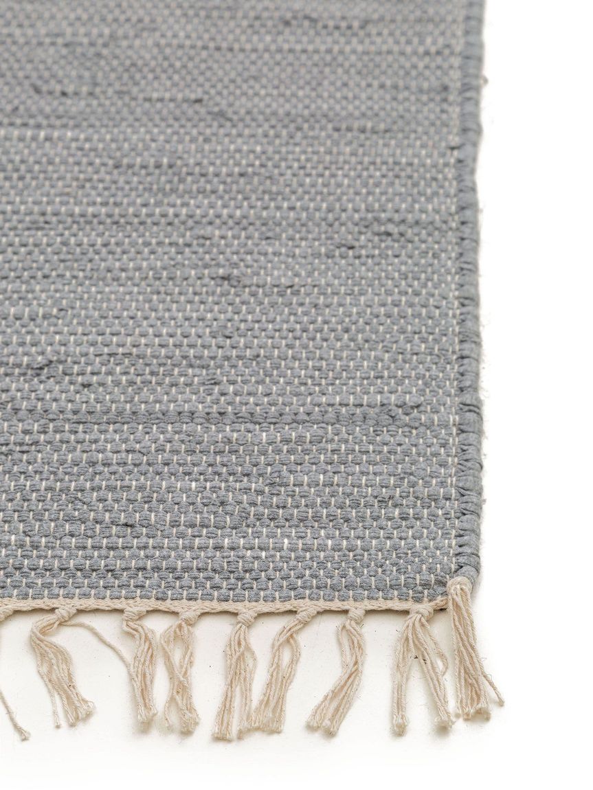 Teppich Läufer aus recyceltem Material Tom Hellgrau