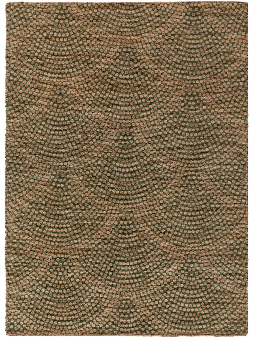 Juteteppich Baru Beige / Grün