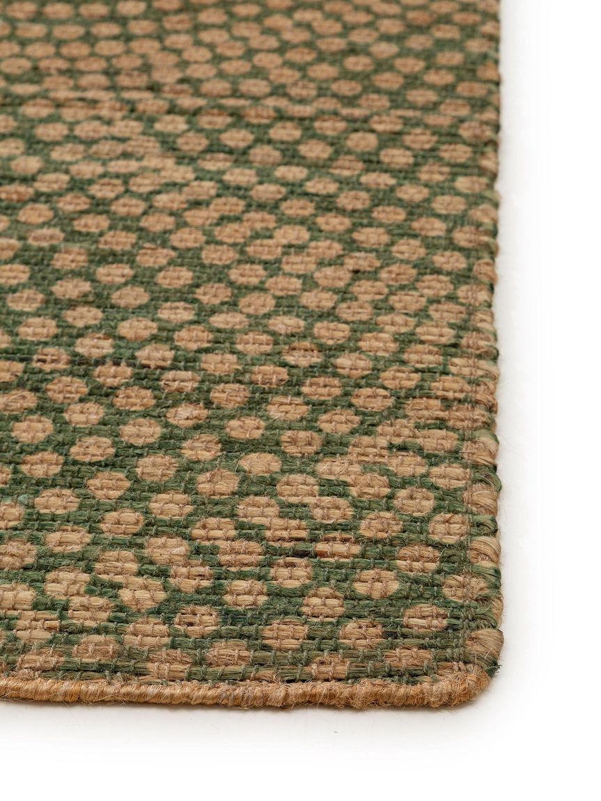 Juteteppich Baru Beige / Grün