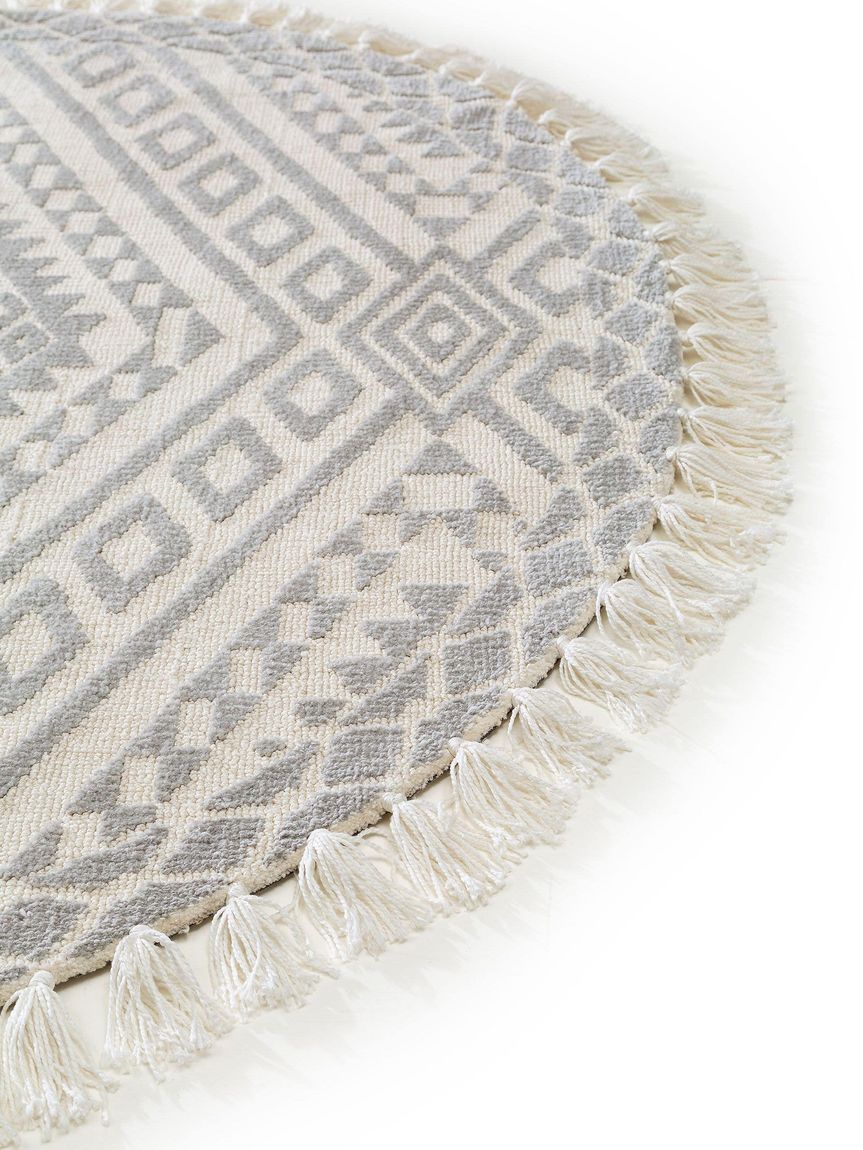Teppich Elias Ø 150 cm rund Grau