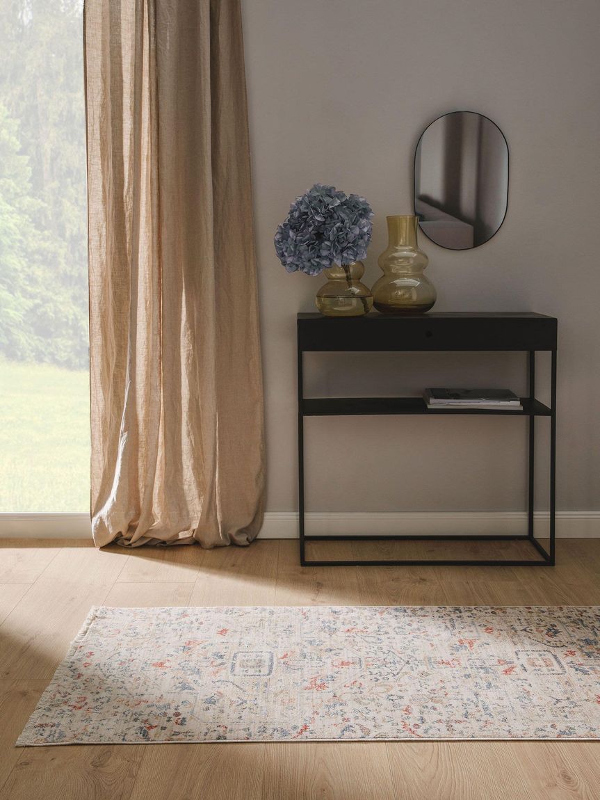 Viskoseteppich Läufer Haven 70x240 cm Bunt / Beige