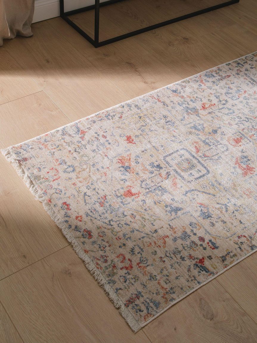 Viskoseteppich Läufer Haven 70x240 cm Bunt / Beige