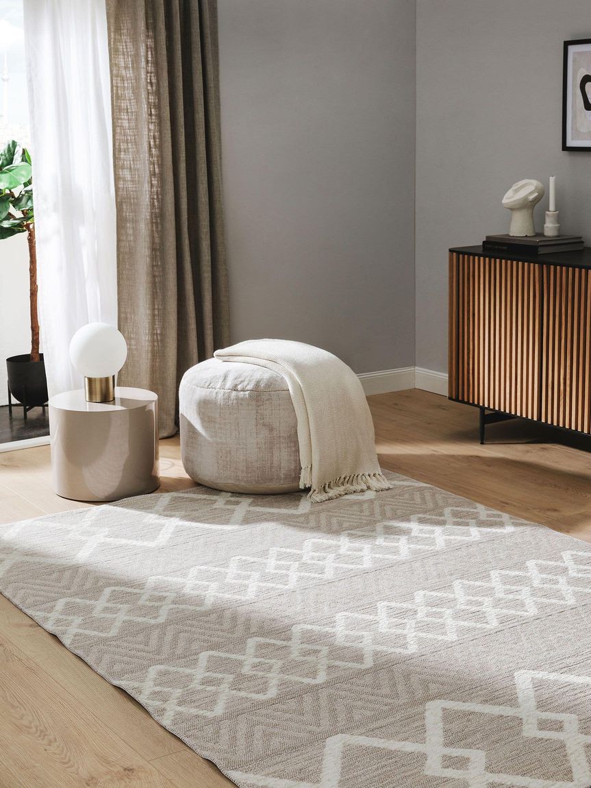 Flachgewebeteppich Henna Beige