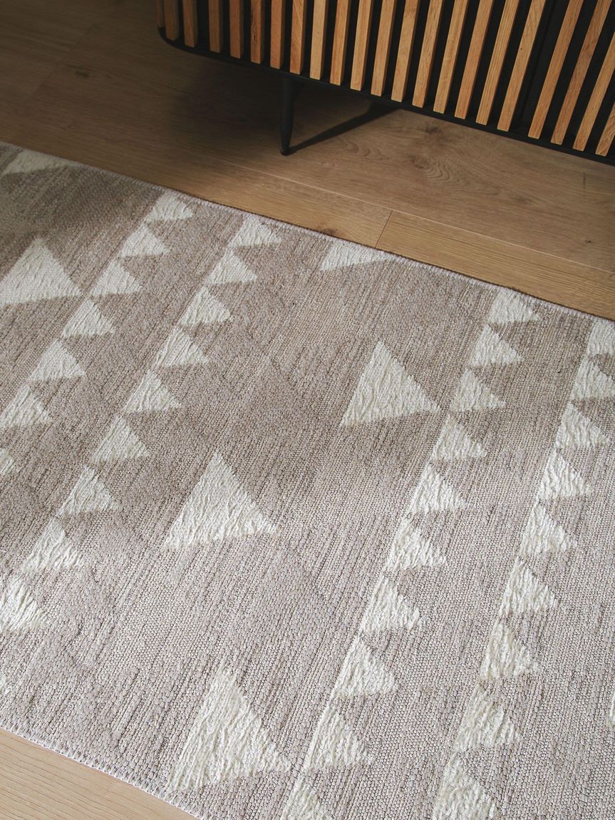 Flachgewebeteppich Läufer Henna 70x240 cm Beige