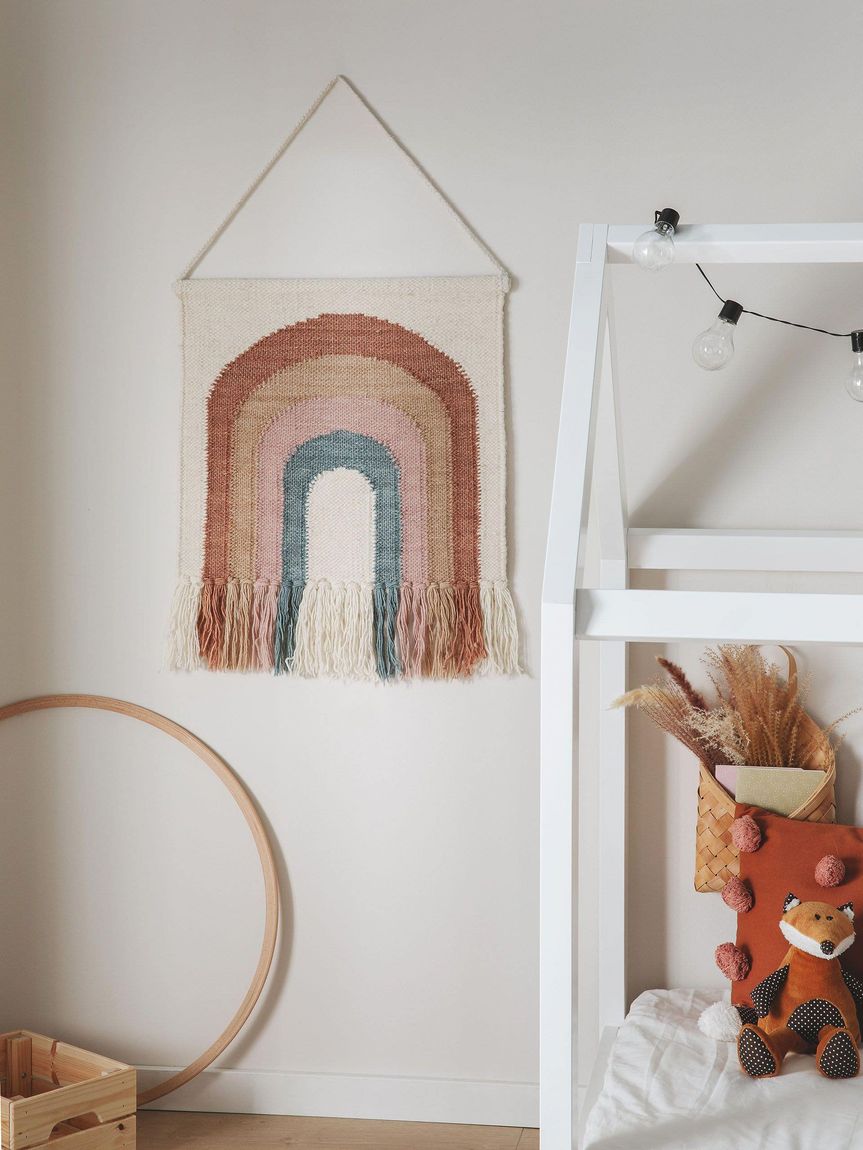Wanddeko Rainbow 50x50 cm Bunt