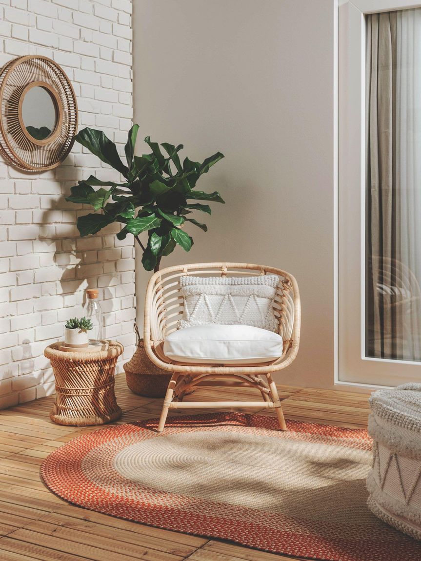 In- & Outdoor Teppich oval Nandi 140x200 cm Terrakotta
