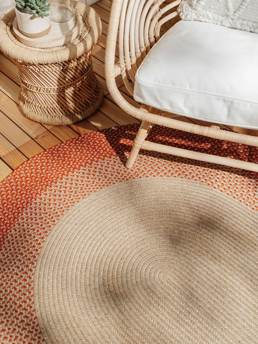 In- & Outdoor Teppich oval Nandi 140x200 cm Terrakotta