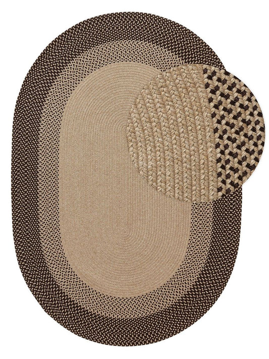In- & Outdoor Teppich oval Nandi 140x200 cm Braun