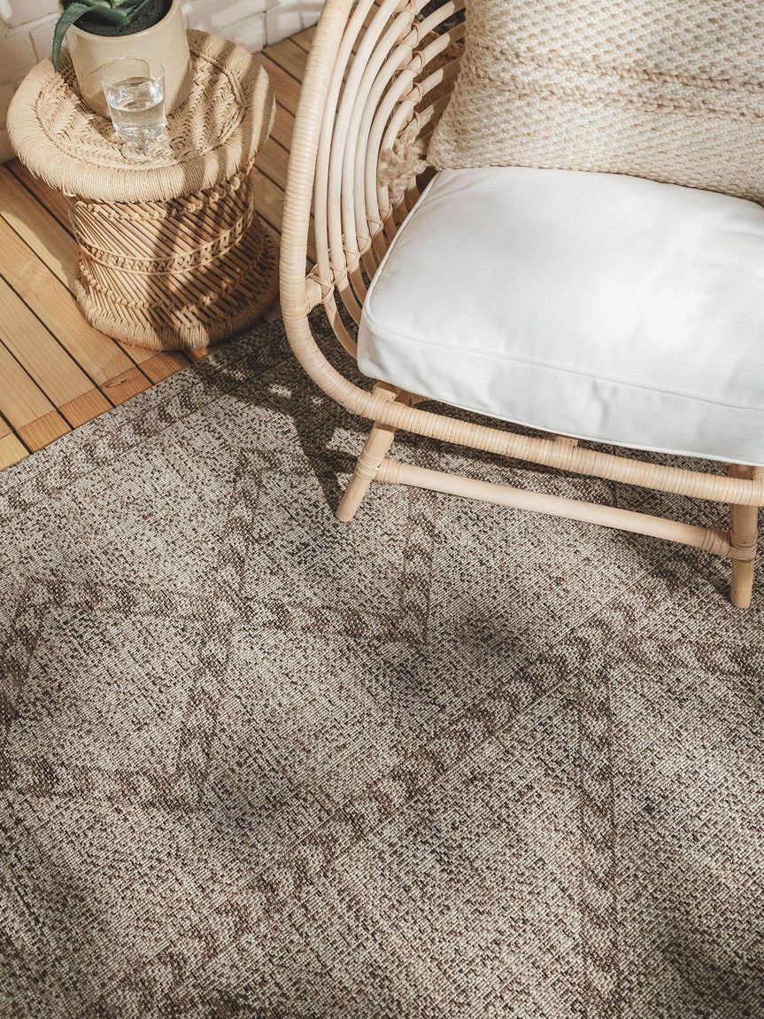 In- & Outdoor Teppich Tamara Braun / Grau