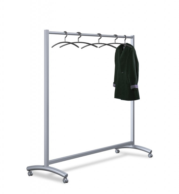 EVENT Reihengarderobe Kleiderständer Rollgarderobe Garderobe Alusilber/Chrom