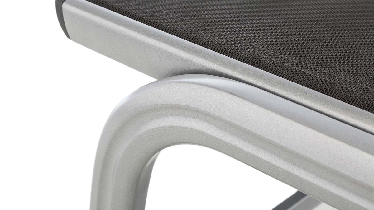 Kettler Basic Plus Hocker Silber / Anthrazit