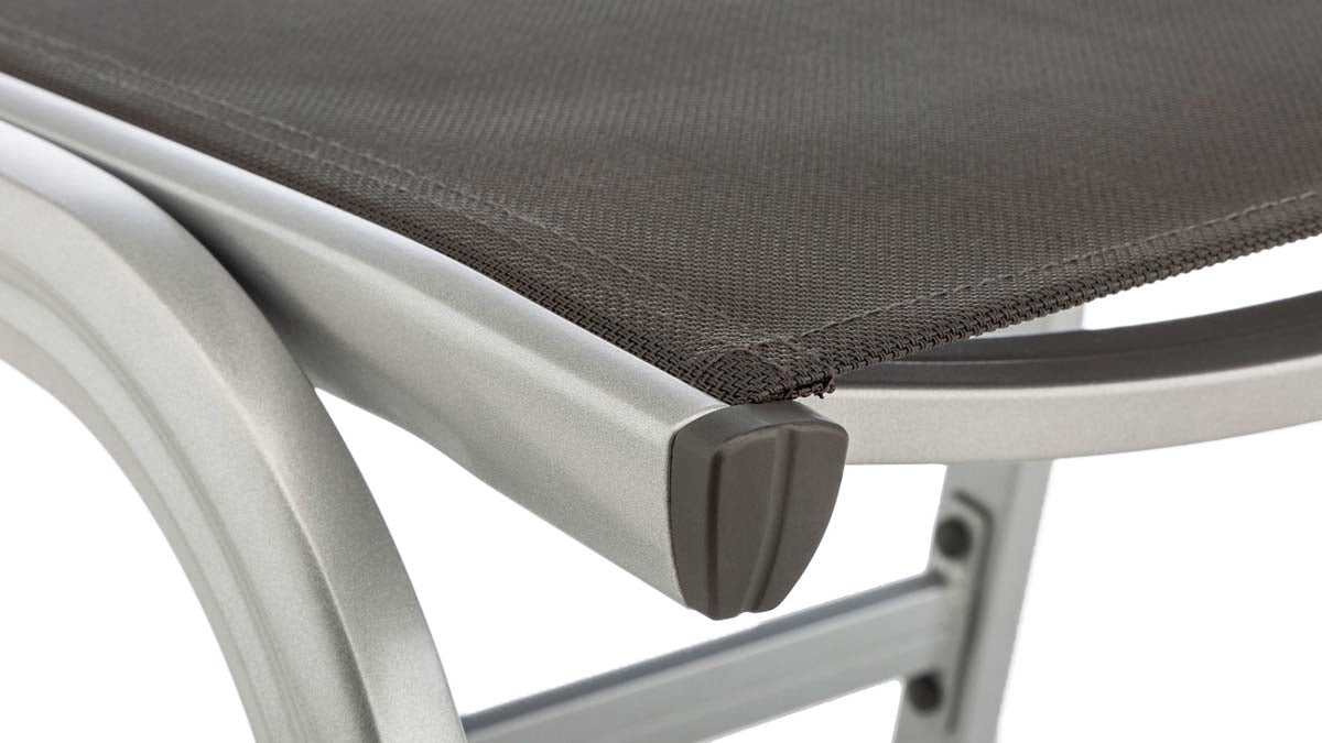 Kettler Basic Plus Hocker Silber / Anthrazit