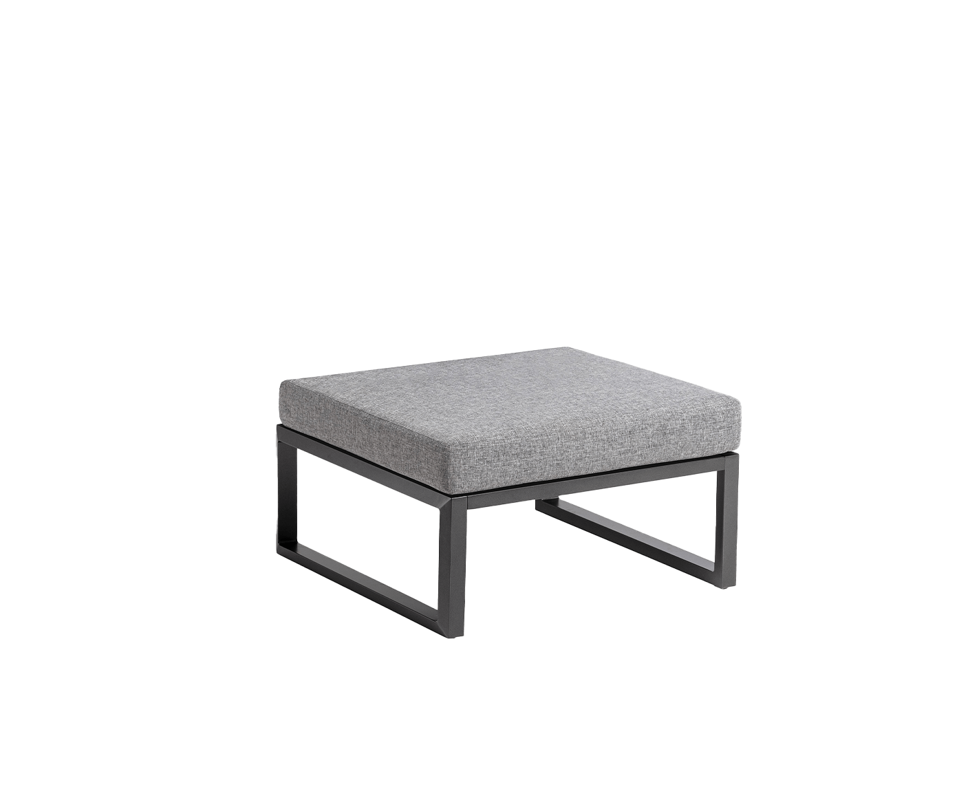 Kettler Ocean Skid Lounge Hocker Anthrazit / Hellgrau meliert