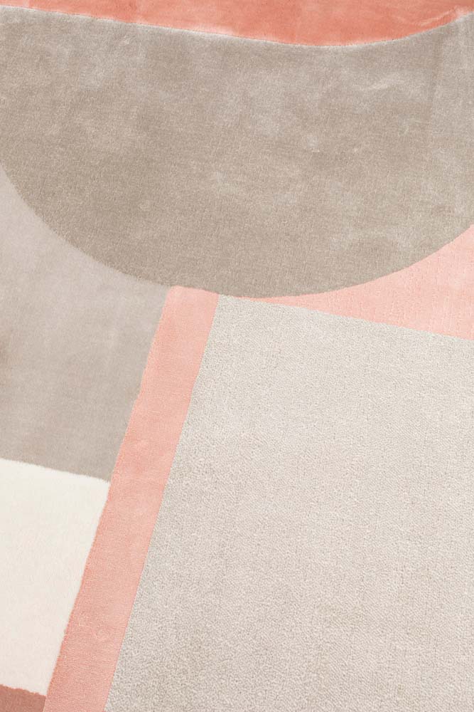 Hilton Teppich Ø240 cm Grau/Pink