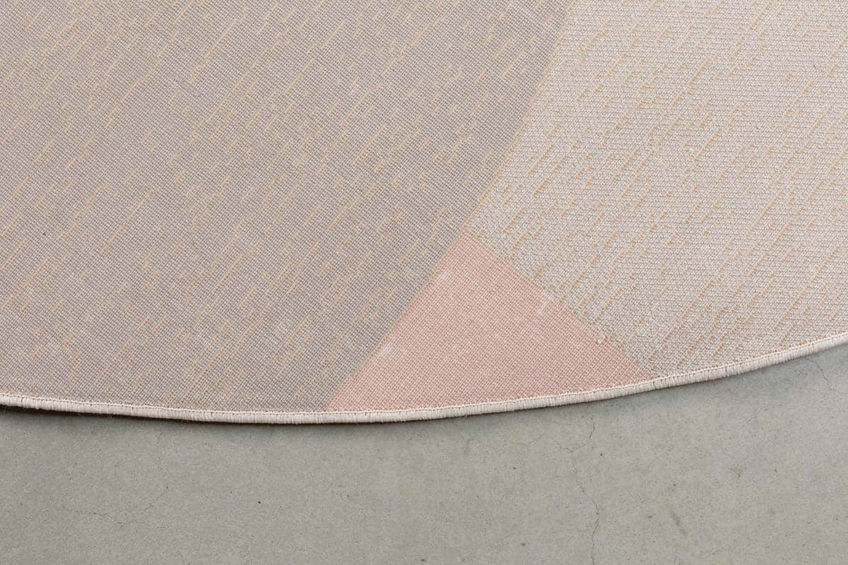 Hilton Teppich Ø240 cm Grau/Pink