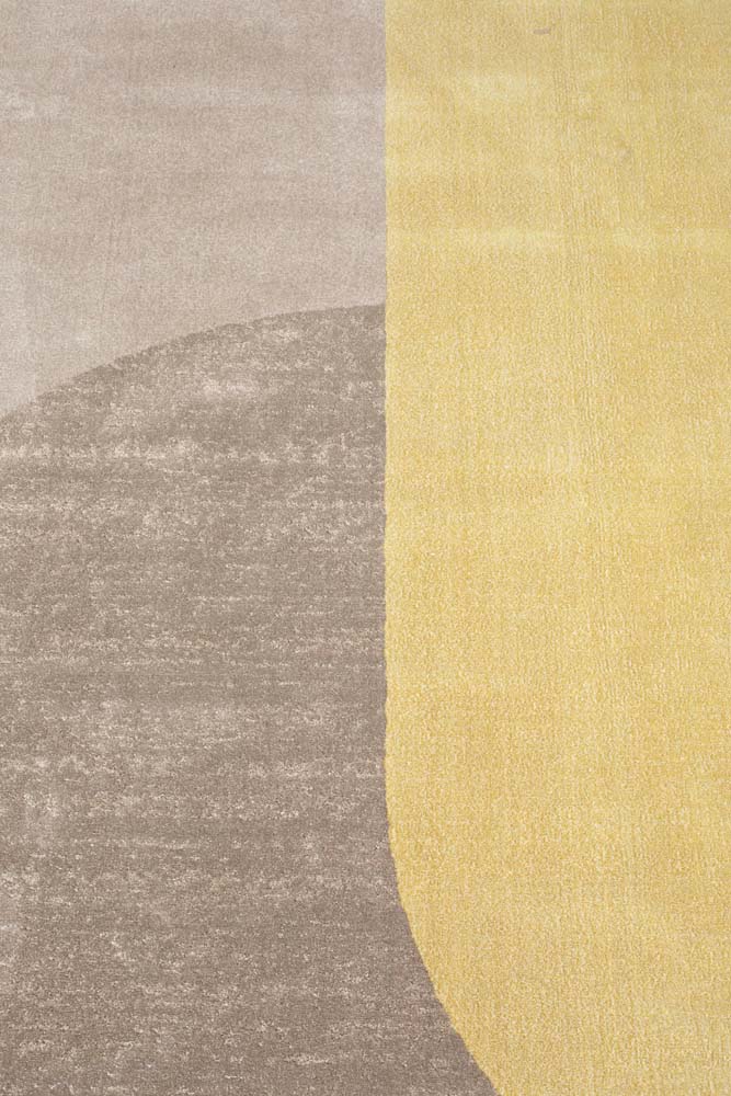 Hilton Teppich Ø240 cm Grau/Gelb