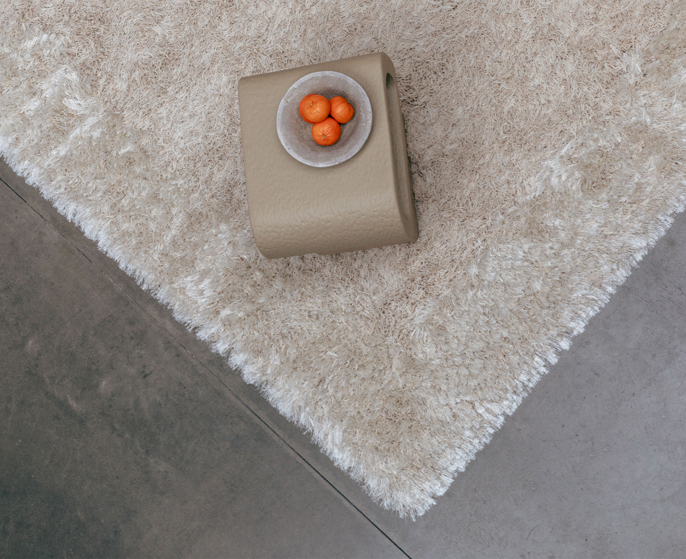 Curly Teppich 200x290 Hochfloor Beige