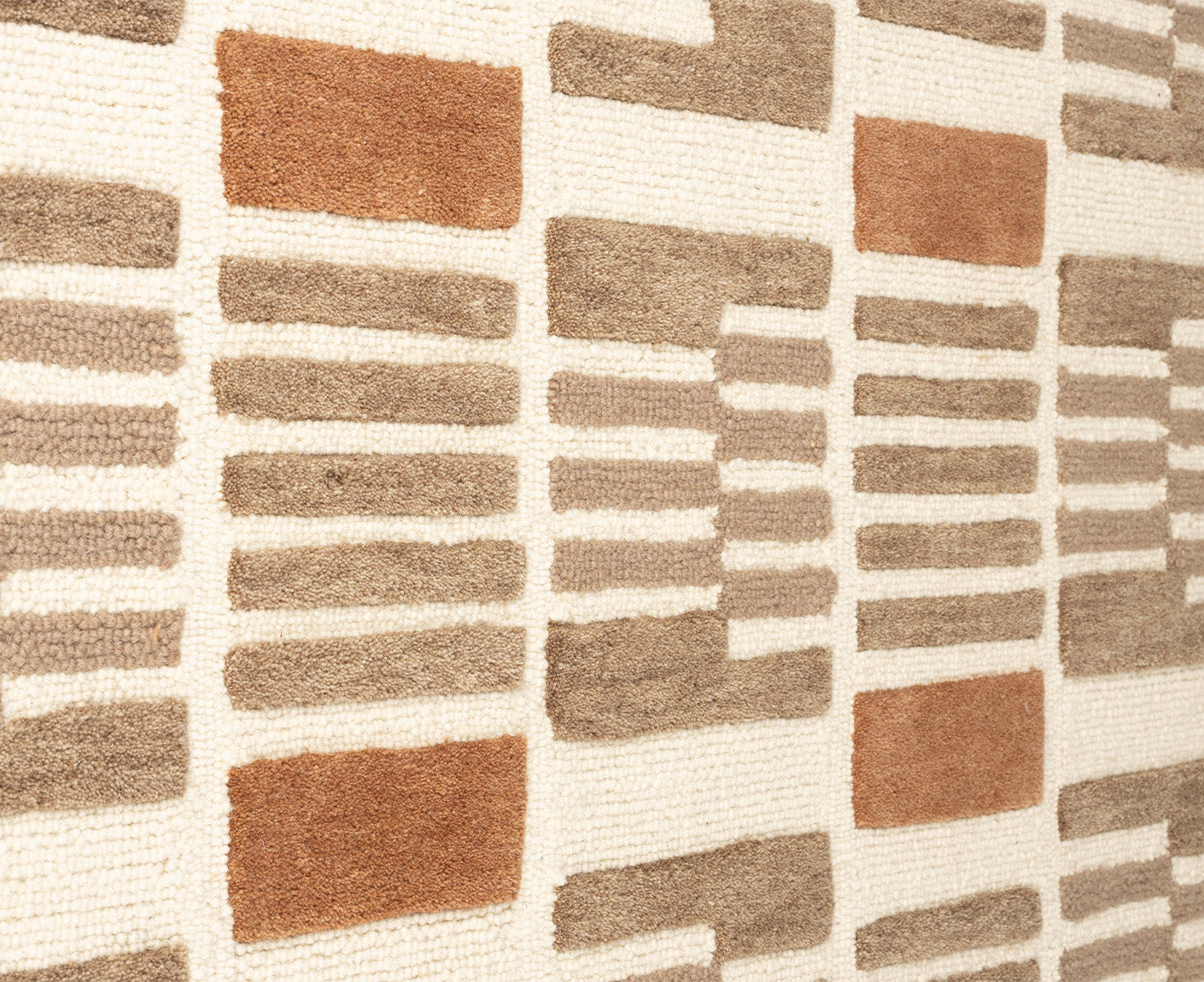 Mundra Woll Teppich 160 x 230 cm Beige