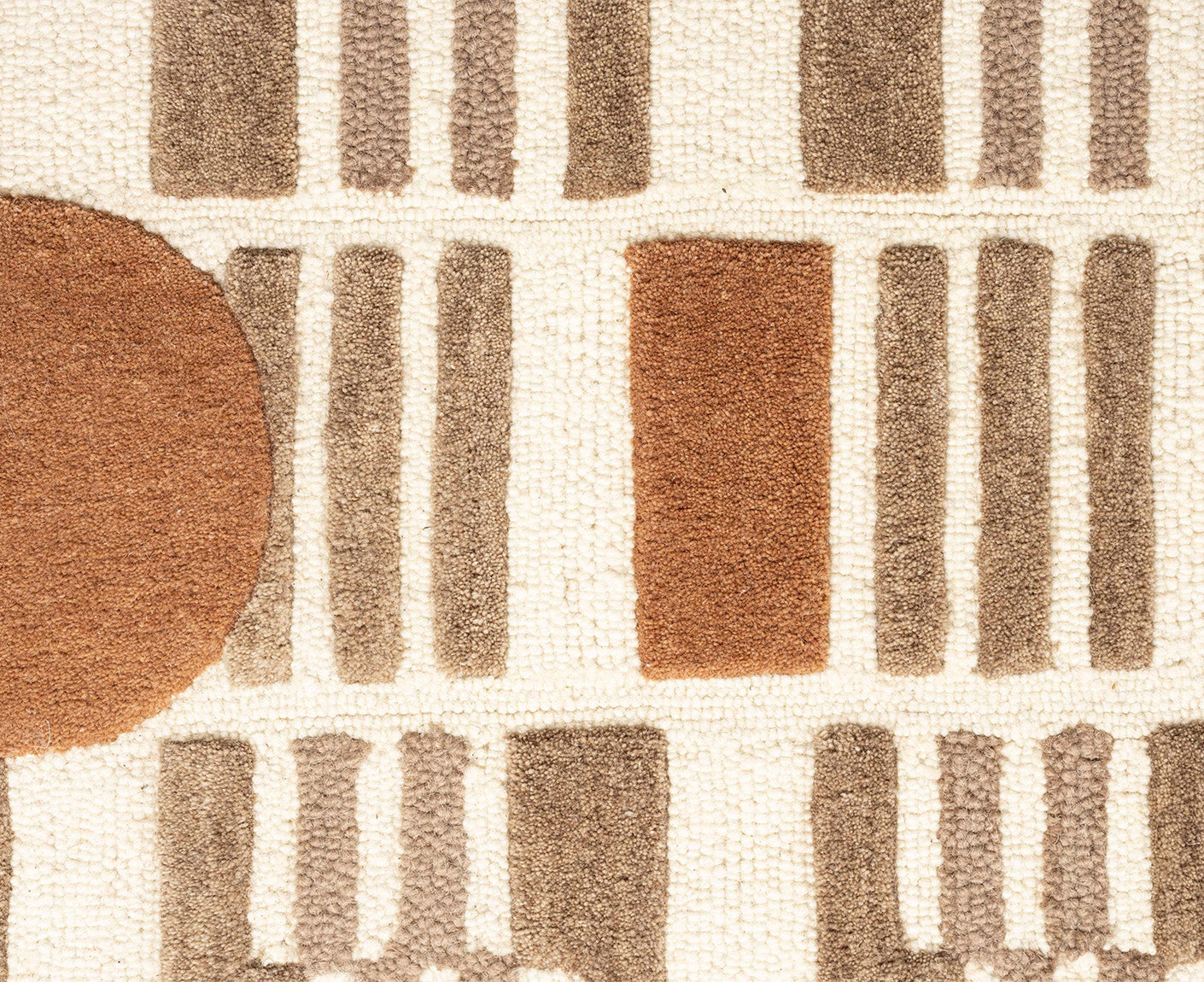 Mundra Woll Teppich 160 x 230 cm Beige