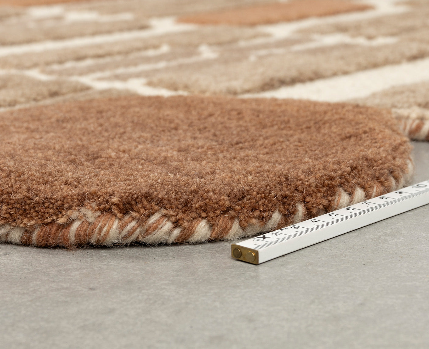Mundra Woll Teppich 160 x 230 cm Beige