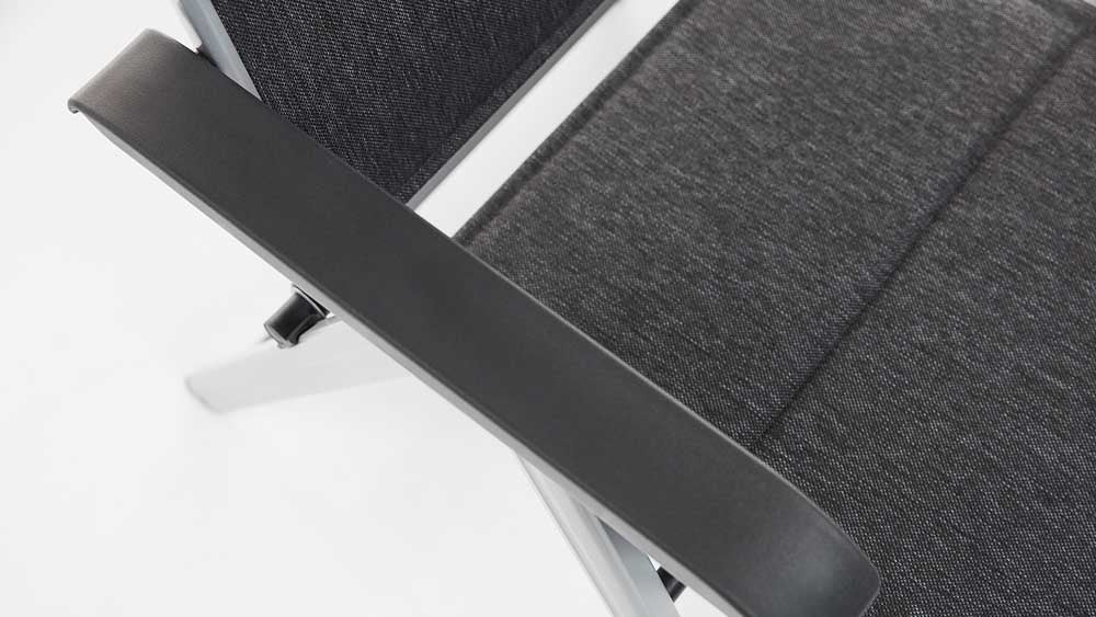 Kettler Basic Plus Padded Multipositionssessel Silber / Anthrazit