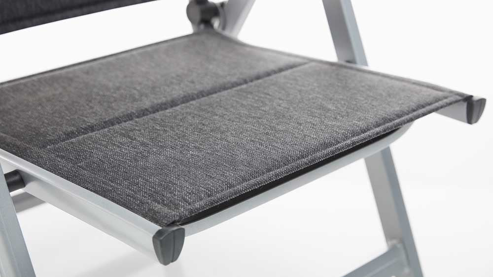 Kettler Basic Plus Padded Multipositionssessel Silber / Anthrazit