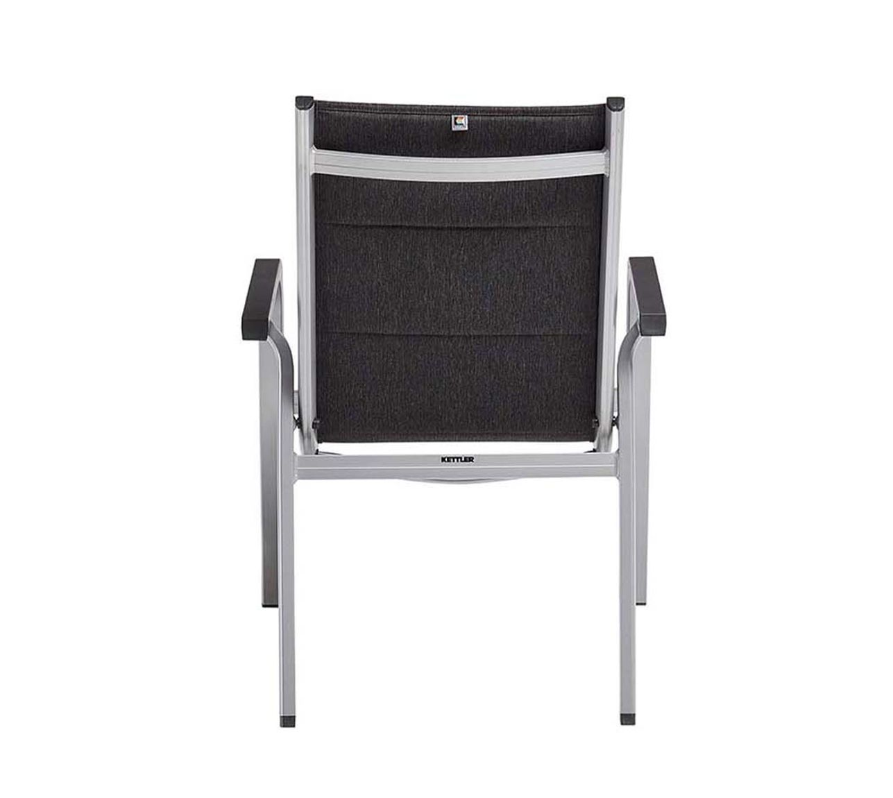 Kettler Basic Plus Padded 8x Stapelsessel Silber / Anthrait