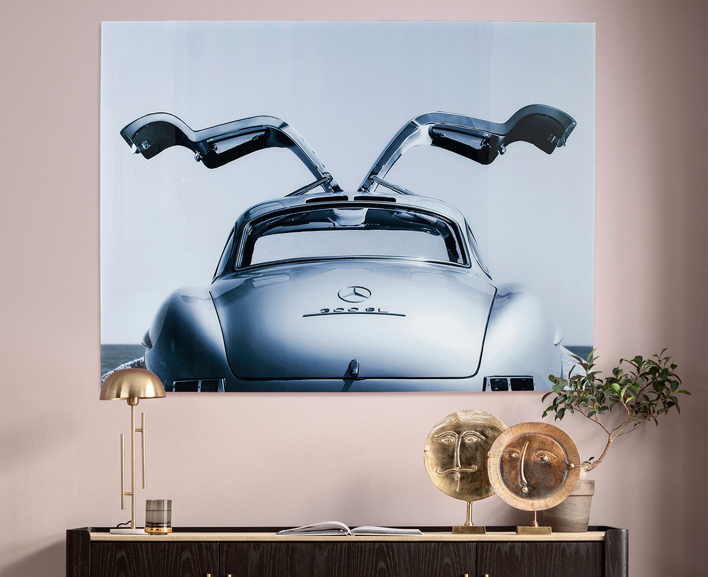 Glasbild Oldtimer Back 160x120 cm