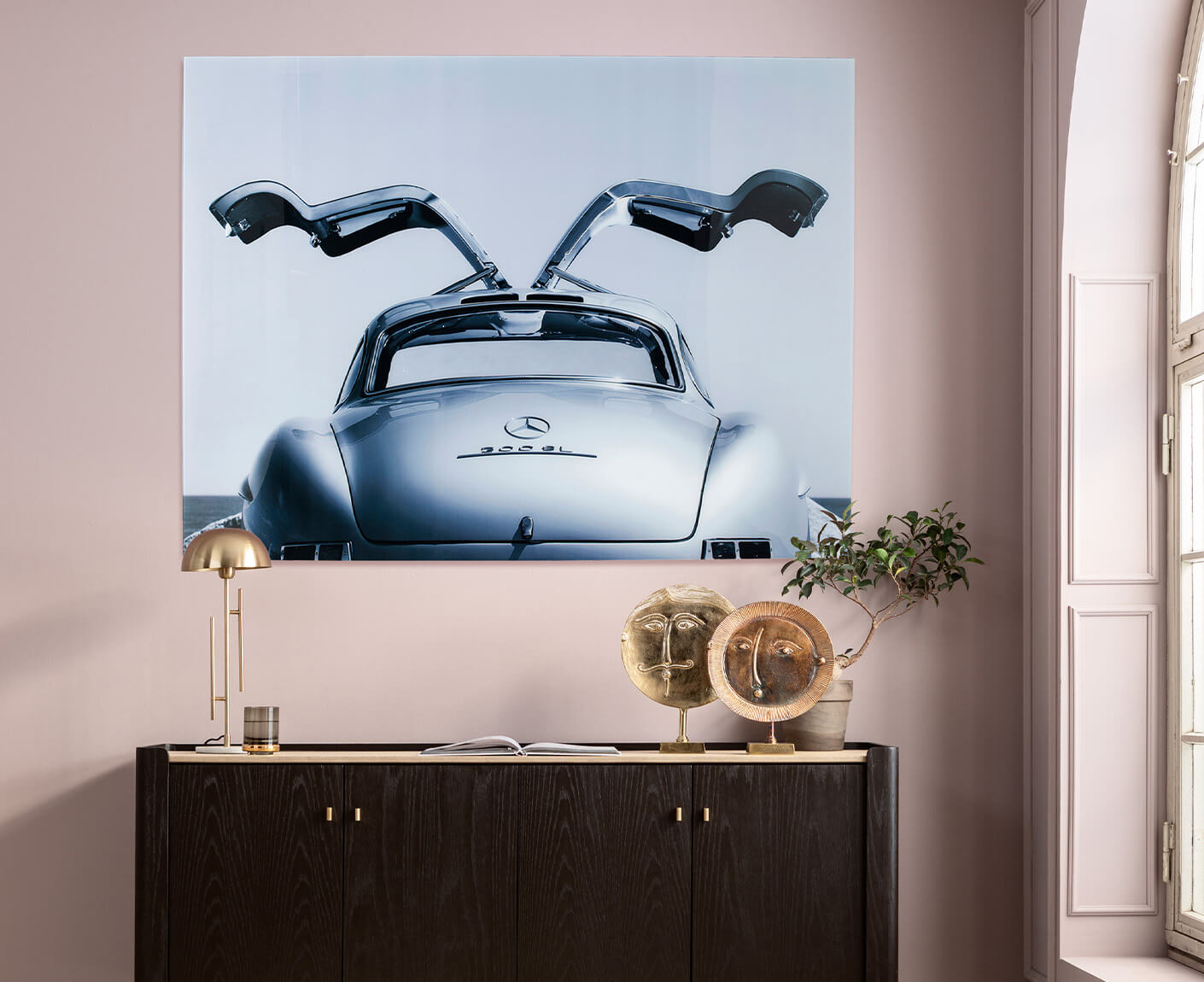 Glasbild Oldtimer Back 160x120 cm
