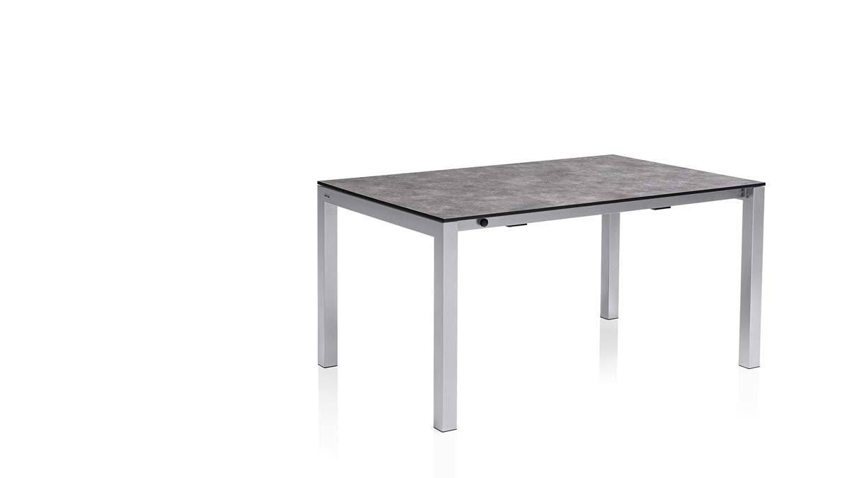 Kettler Cubic HPL Gartentisch, ausziehbar, Größe wählbar Silber / Anthrazit
