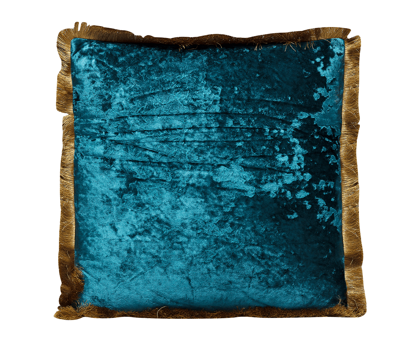 Kissenbezug mit Füllung Cannes Petrol / Gold 45x45cm