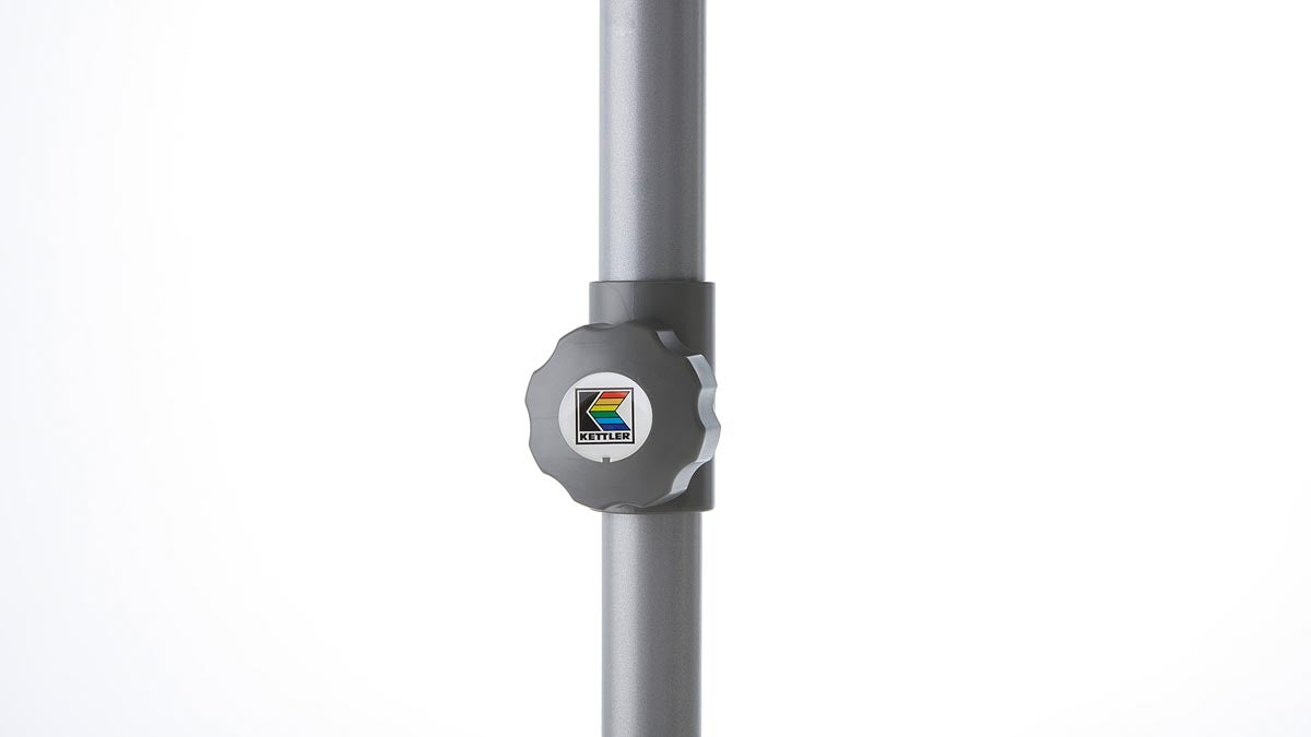 Kettler Easy Push Sonnenschirm Ø 300 cm Silber / Charcoal