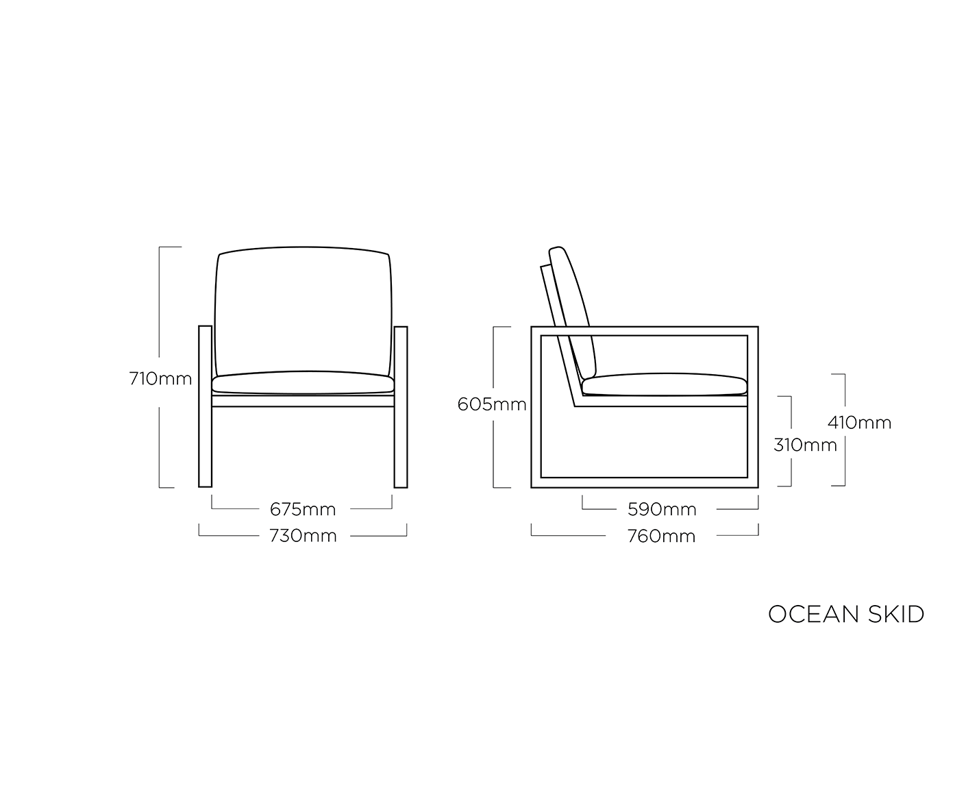Kettler Ocean Skid Lounge Sessel