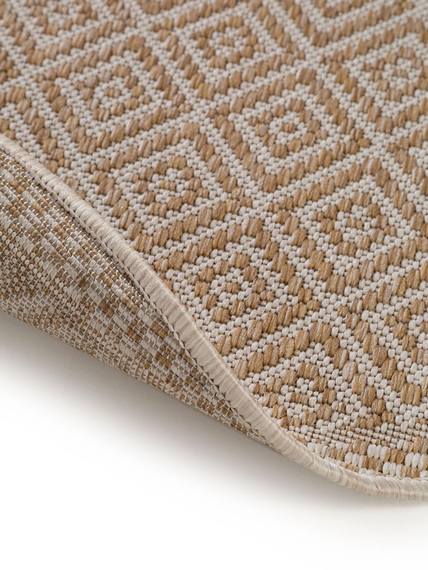 In- & Outdoor Teppich rund Cleo Creame / Beige
