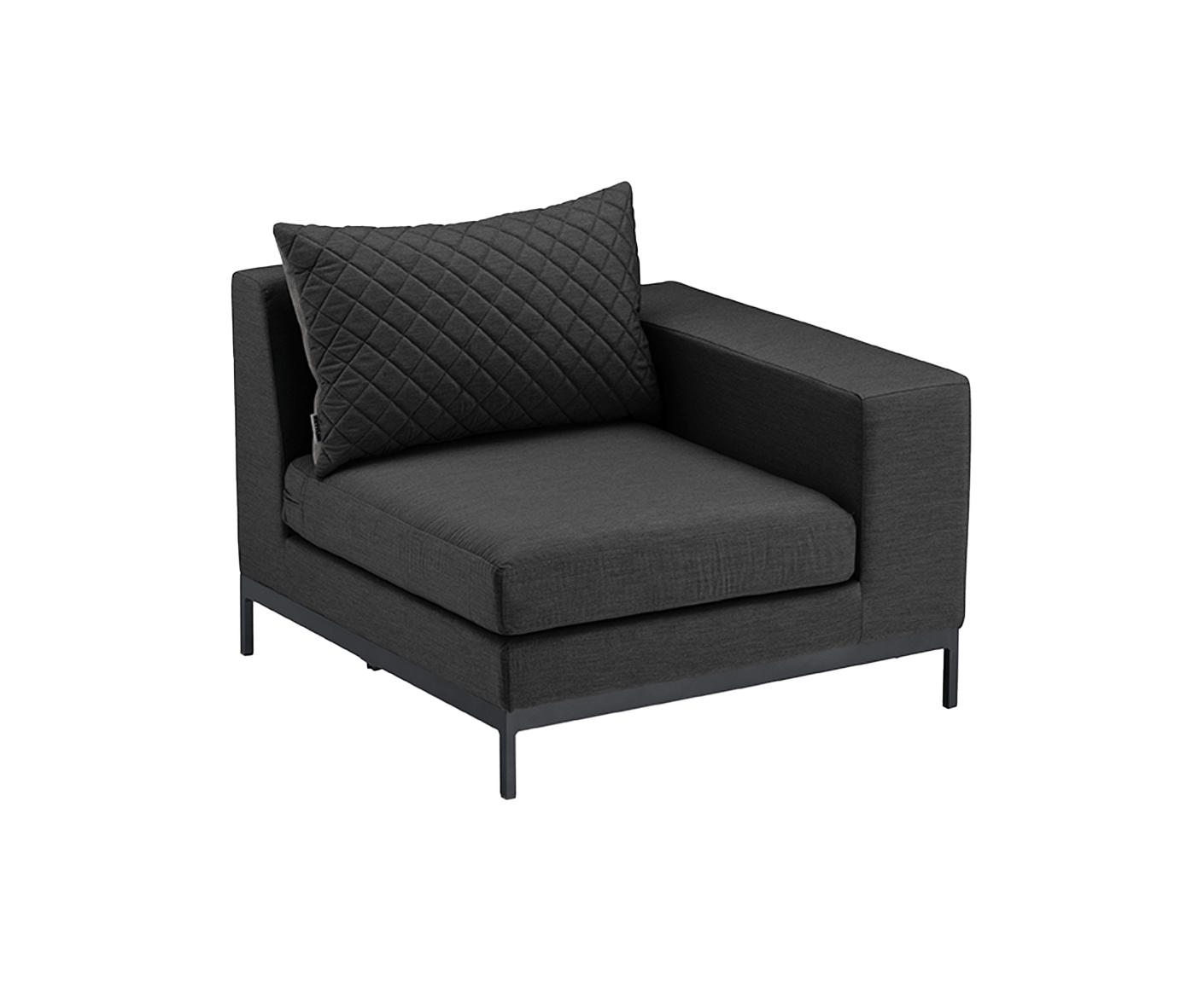 Kettler Ego Modular Gartenlounge 4-Sitzer Anthrazit / Sunbrella