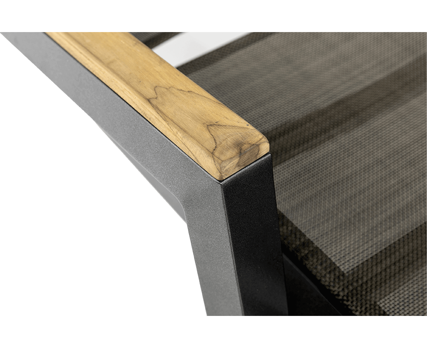 Kettler Ocean Skid Sonnenliege Anthrazit-Teak / Bronze