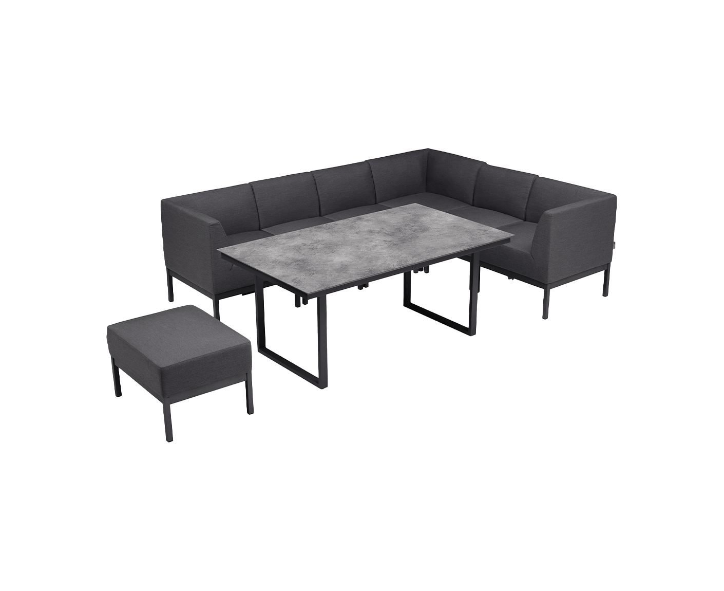 Kettler Pure City-Line Lounge Eckteil Anthrazit / Sunbrella