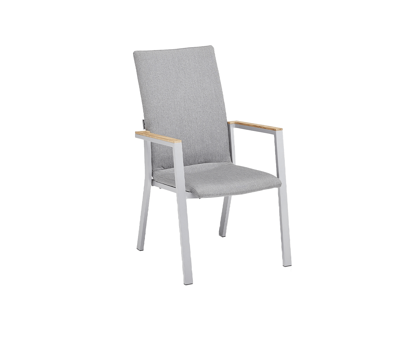 Kettler Rasmus Gartenmöbelset mit Hochlehnsessel Silber / Grau / Teak 160x95 cm