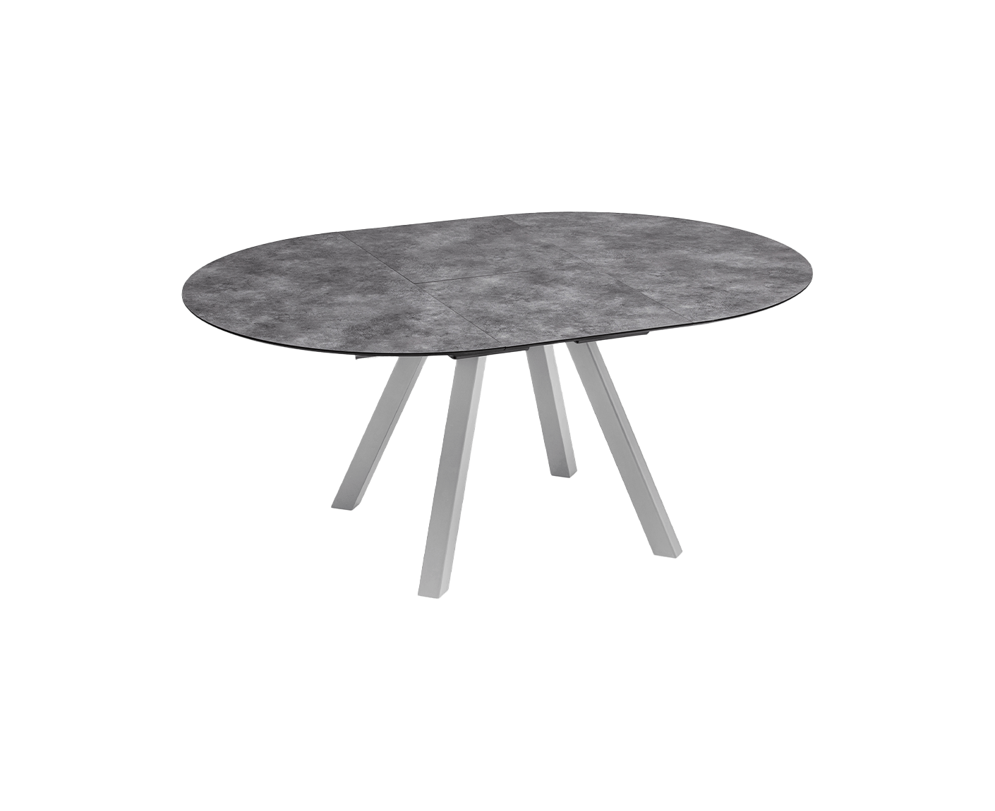 Kettler Garten Ausziehtisch Rund / Oval HPL 120/170 x 120 cm