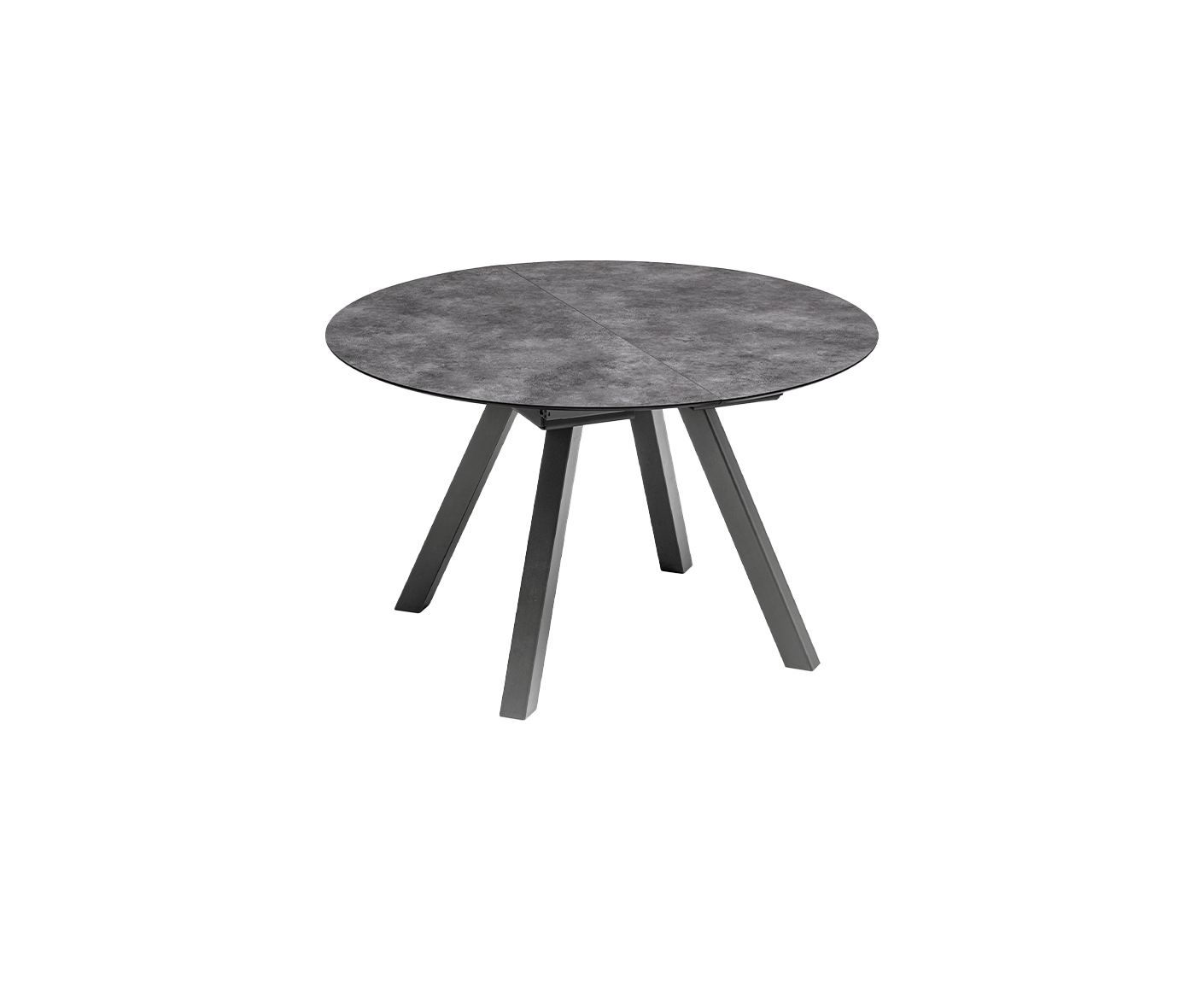 Kettler Garten Ausziehtisch Rund / Oval HPL 120/170 x 120 cm