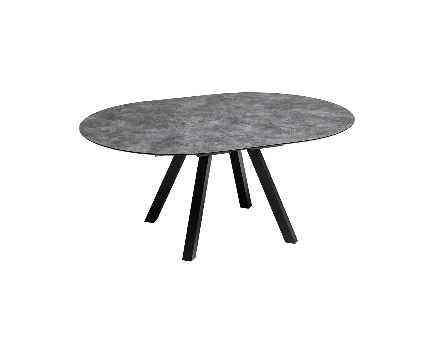 Kettler Garten Ausziehtisch Rund / Oval HPL 120/170 x 120 cm