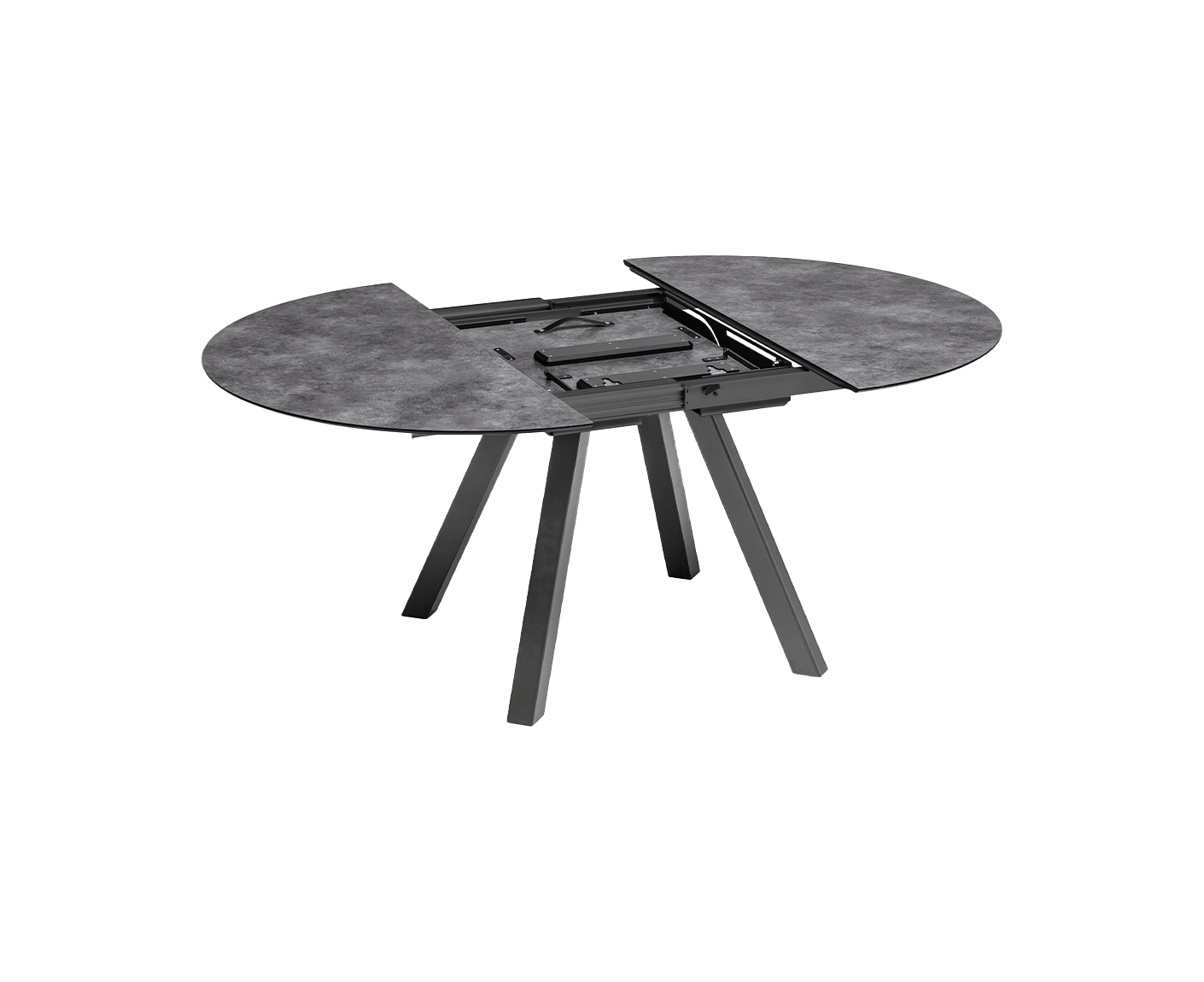 Kettler Garten Ausziehtisch Rund / Oval HPL 120/170 x 120 cm
