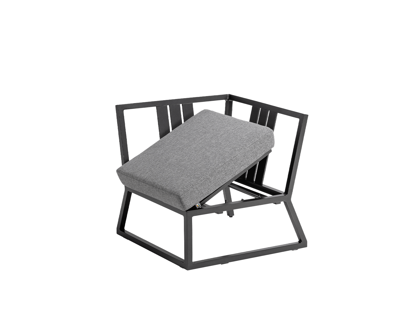 Kettler Ocean Skid Lounge Eckteil verstellbar Anthrazit / Hellgrau meliert